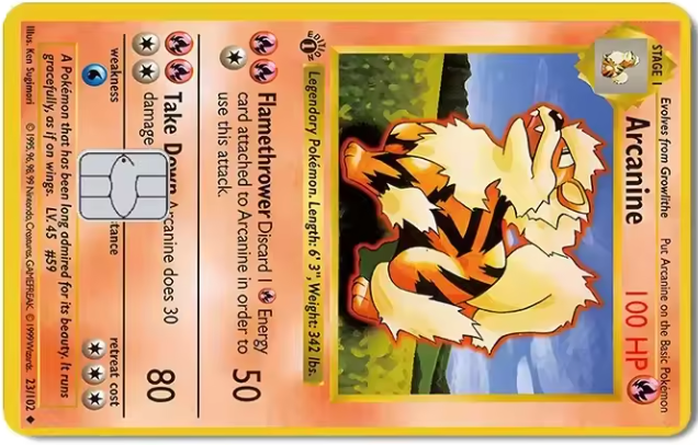 Arcanine Credit Debit Card Skin - Poke Card Cover