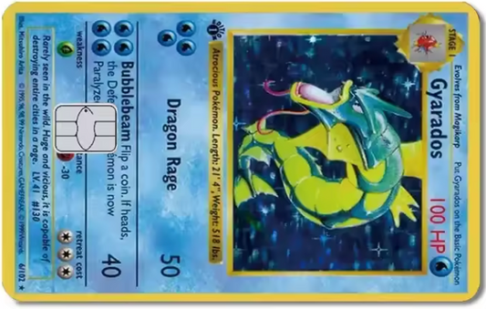 Gyarados Credit  Debit Card Skin - Poke Card Cover