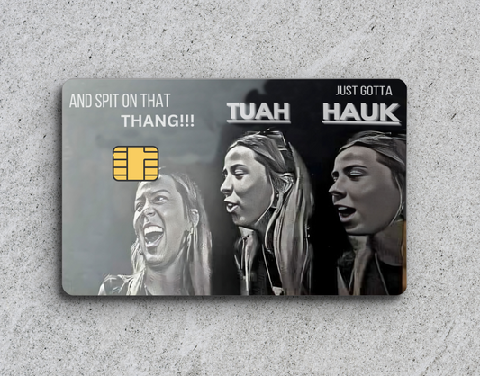 a credit card with a picture of two women laughing