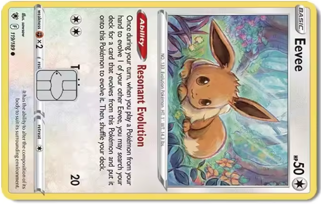 Eevee Poke Card - Card Skin/Cover