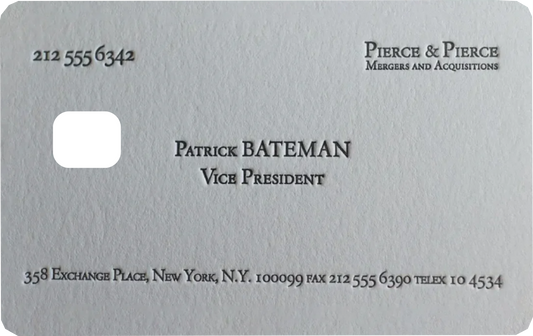 Patrick Bateman Business Card Skin