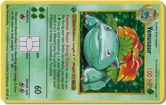 Venusaur Poke Card - Card Skin/Cover