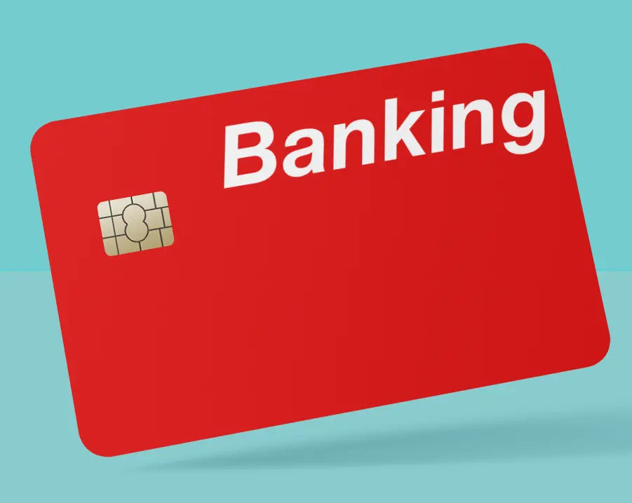 Red Banking debit card cover.