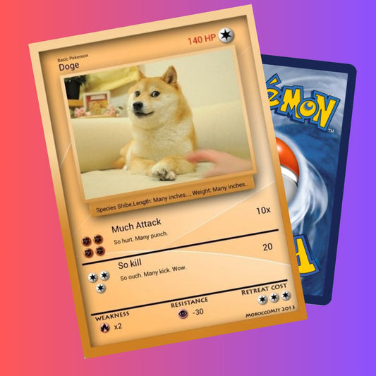 a card with a picture of a dog on it