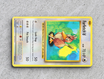 a pokemon trading card with a yellow border