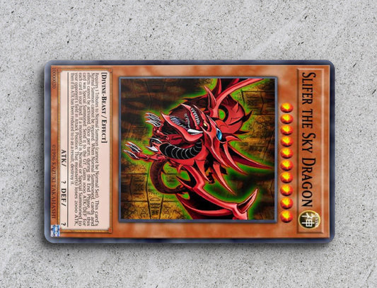 a close up of a card on a table yu-gi-oh