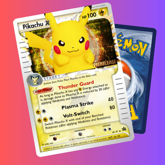 a pokemon trading card with pikachu on it