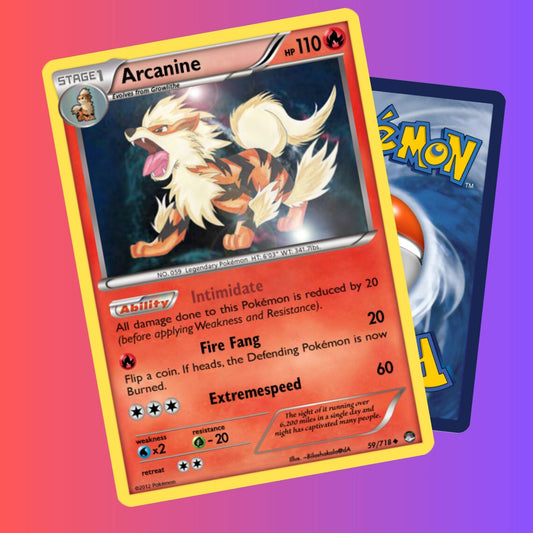 a pokemon trading card with a picture of a fire fang