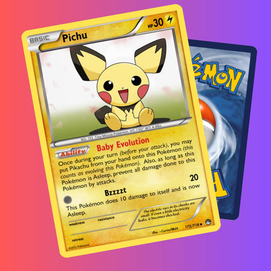 a pokemon trading card with a pikachu on it