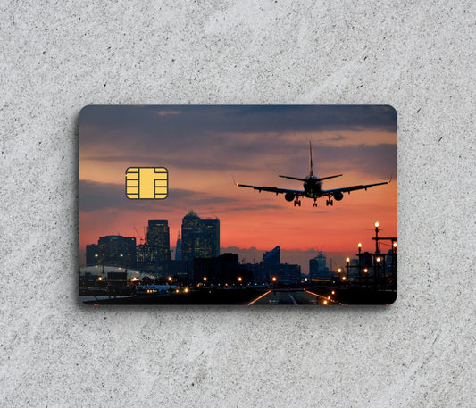 Travel Plane Sunset - Card Skin/Cover StickersVault