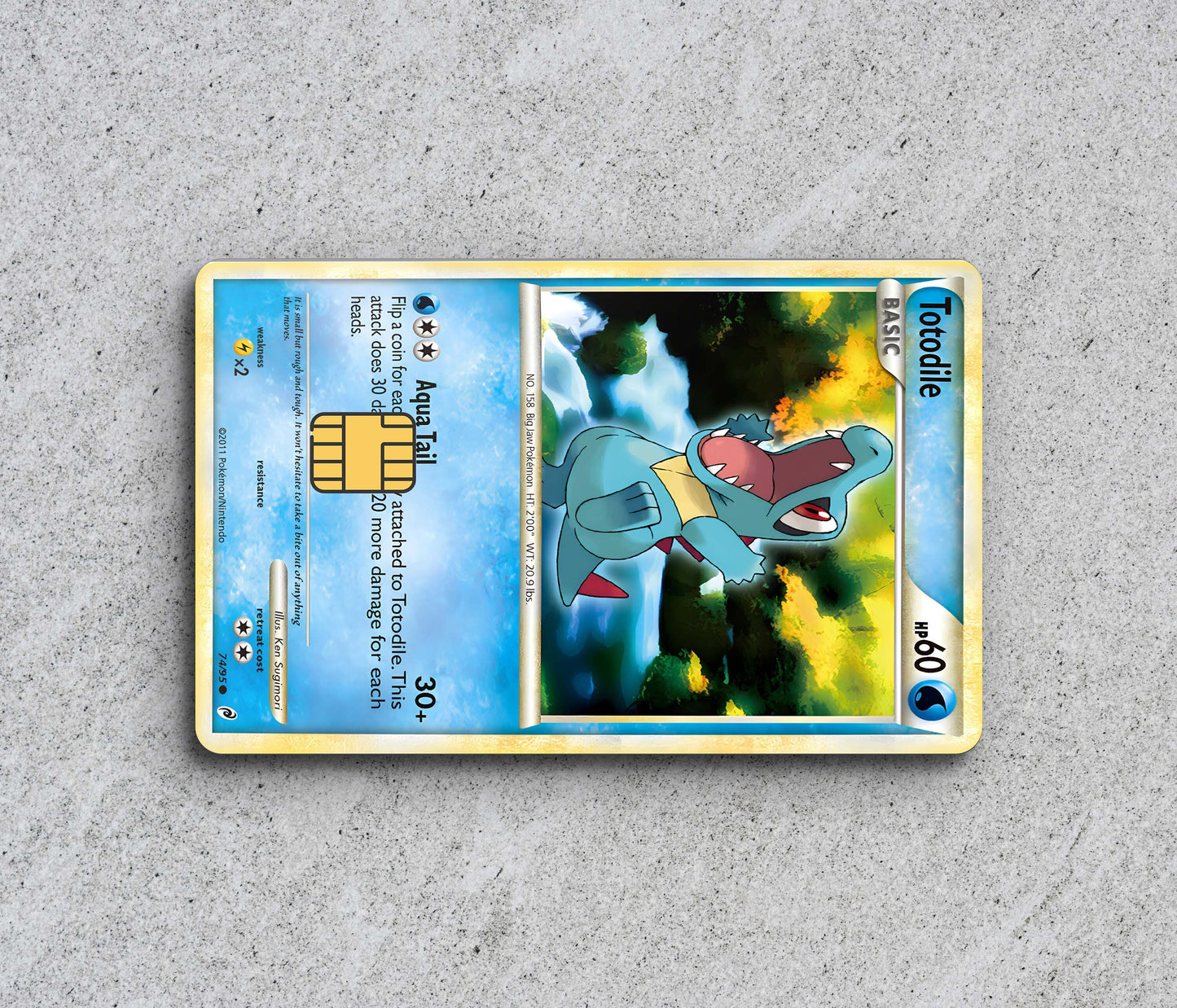 Totodile Pokemon Card - Card Skin/Cover StickersVault