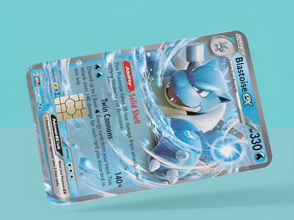 Pokemon Blastoise Card Cover StickersVault