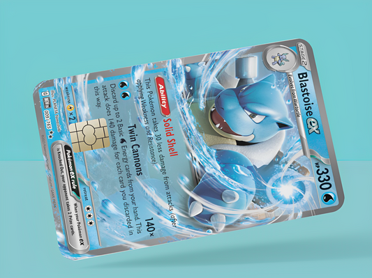 Pokemon Blastoise Card Cover StickersVault