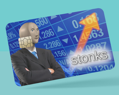 Stonks Card Cover.